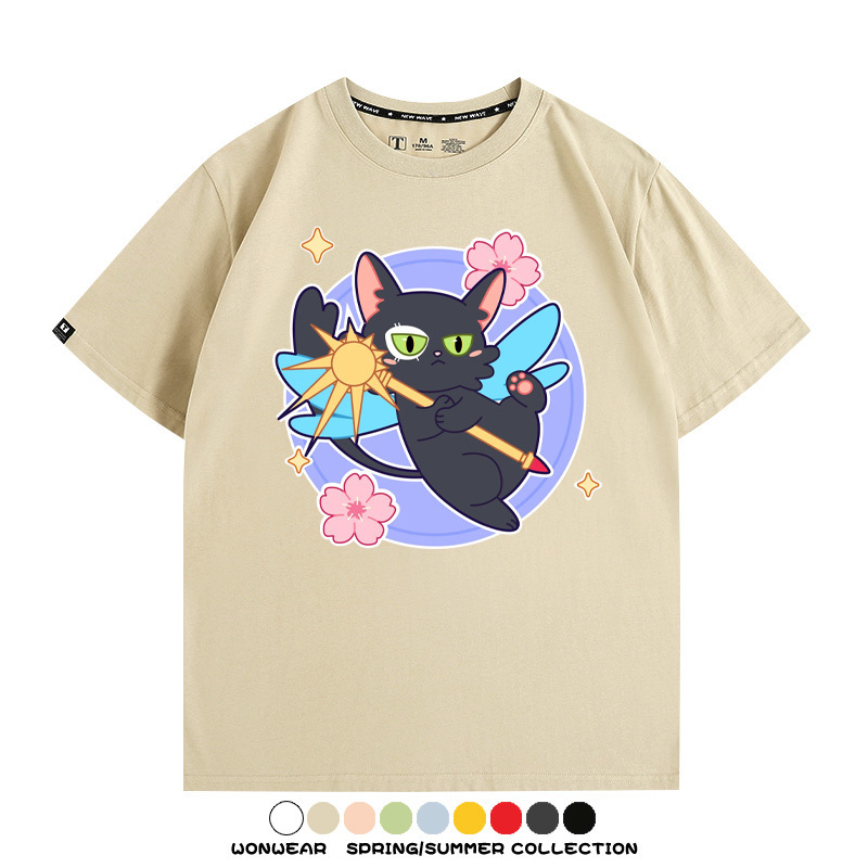 鈴芽之旅大臣貓聯名百變小櫻 親子情侶裝寬鬆短袖T