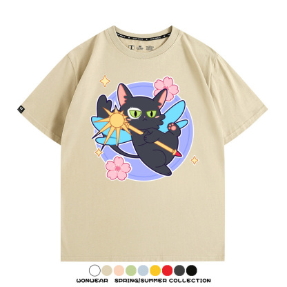 鈴芽之旅大臣貓聯名百變小櫻 親子情侶裝寬鬆短袖T