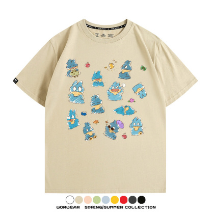 精靈寶可夢小卡比獸任天堂遊戲周邊情侶短袖T恤純棉上衣寬鬆百搭