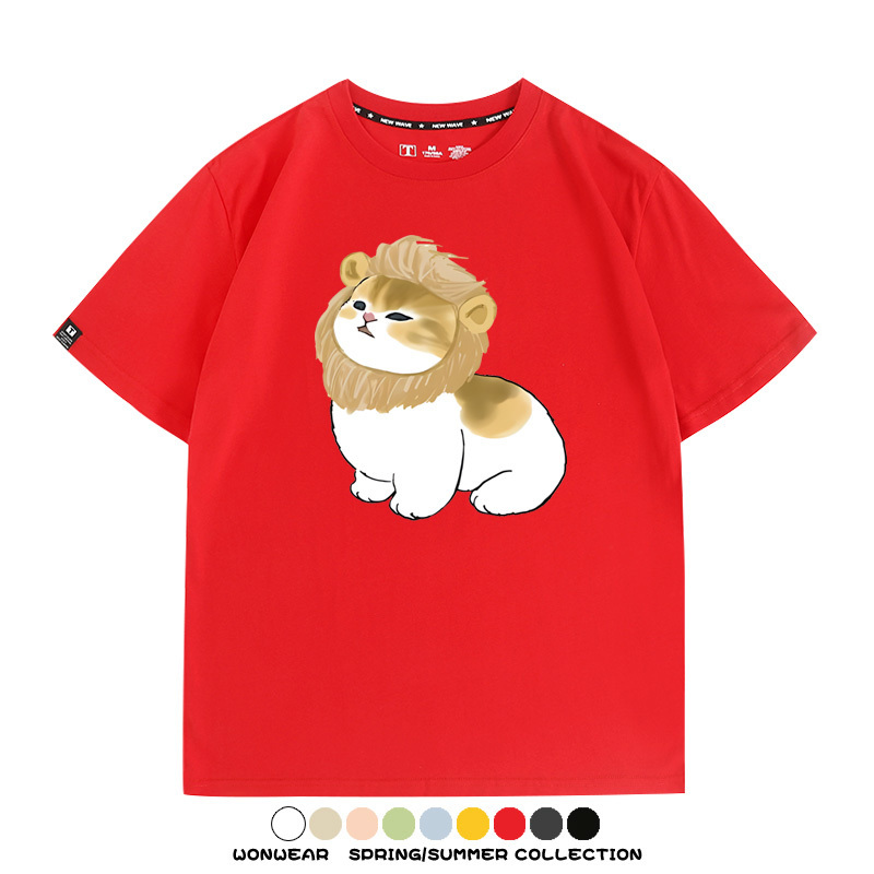 貓貓COS獅子 親子情侶裝寬鬆短袖T