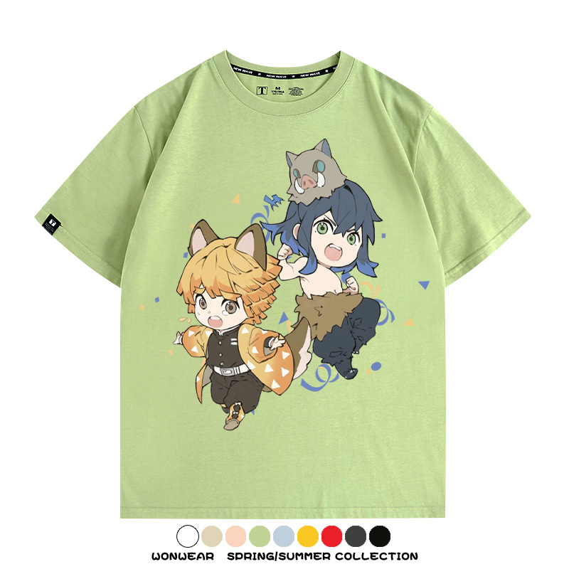 鬼滅之刃動漫周邊聯名  親子情侶裝寬鬆短袖T