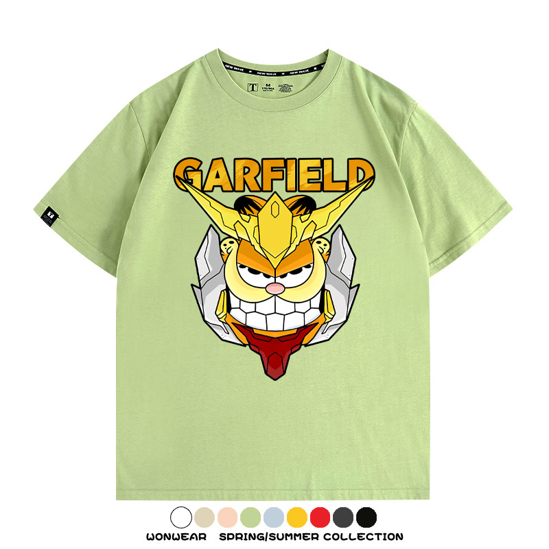加菲貓聯名機動戰士鋼彈 親子情侶寬鬆短袖T