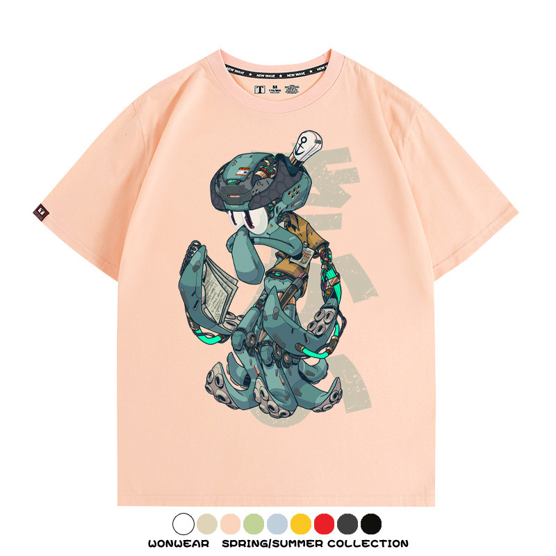 機械章魚哥聯名 親子情侶裝寬鬆短袖T