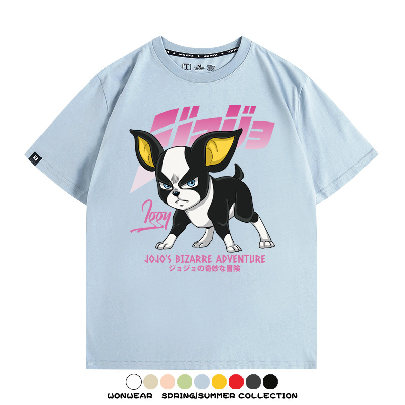 JOJO的奇妙冒險聯名伊奇愚者替身 親子情侶裝寬鬆短袖T