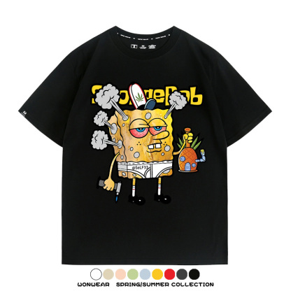 西海岸海綿寶寶動漫周邊短袖T恤