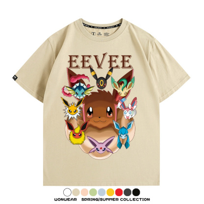 精靈寶可夢伊布動漫周邊短袖T恤