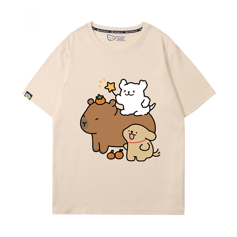 卡皮巴拉 2024親子情侶男女同款 T恤