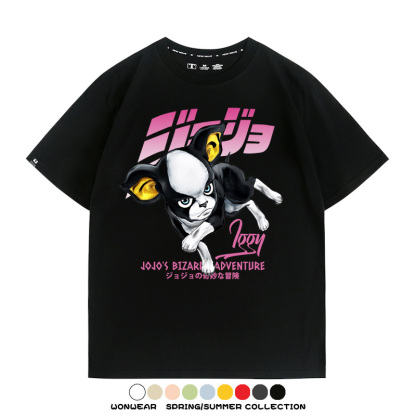 JOJO的奇妙冒險聯名伊奇愚者替身 親子情侶裝寬鬆短袖T