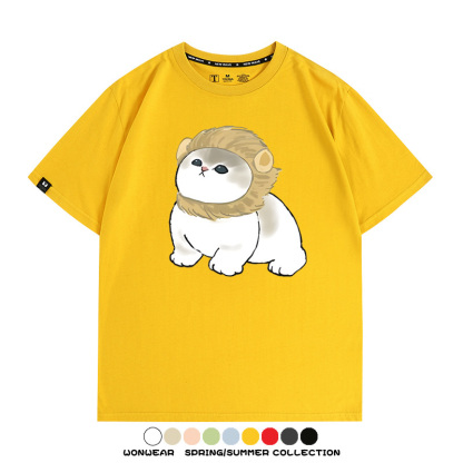 貓貓COS獅子 親子情侶裝寬鬆短袖T