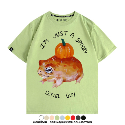 可愛青蛙呱呱搞怪 親子情侶裝寬鬆短袖T