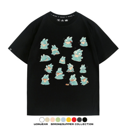 精靈寶可夢小卡比獸任天堂遊戲周邊情侶短袖T恤純棉上衣寬鬆百搭