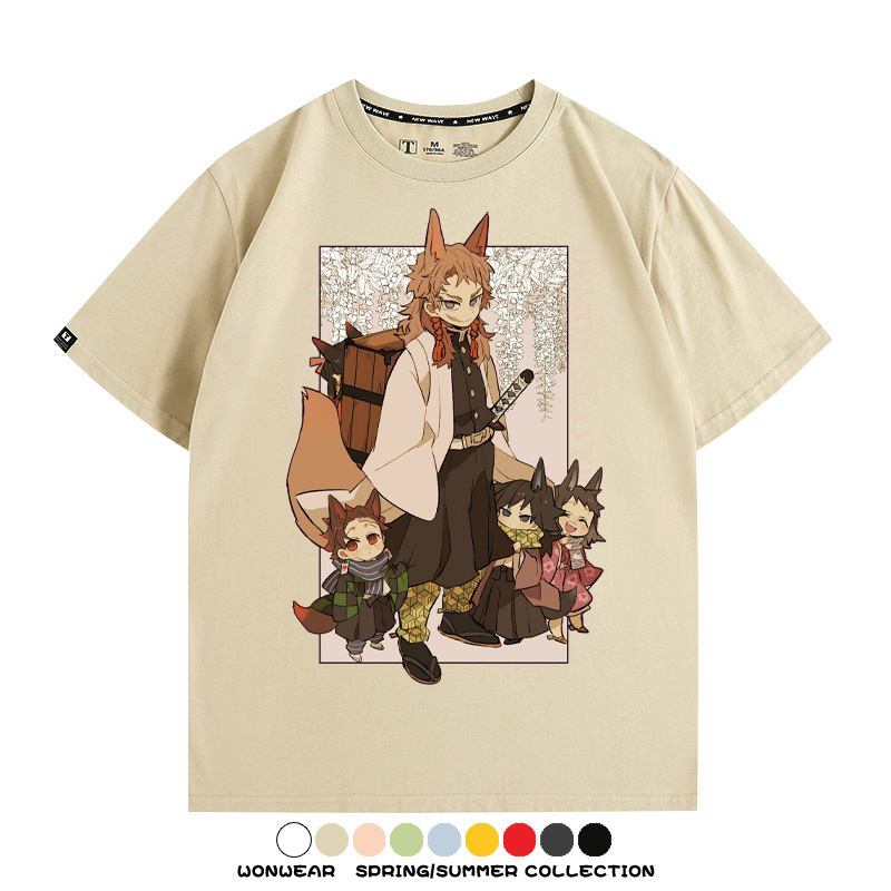 鬼滅之刃炭治郎禰豆子動漫周邊短袖T恤