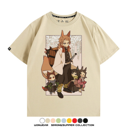 鬼滅之刃炭治郎禰豆子動漫周邊短袖T恤