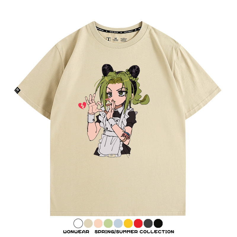 JOJO的奇妙冒險石之海動漫空條徐倫卡通周邊聯名短袖夏男純棉T恤