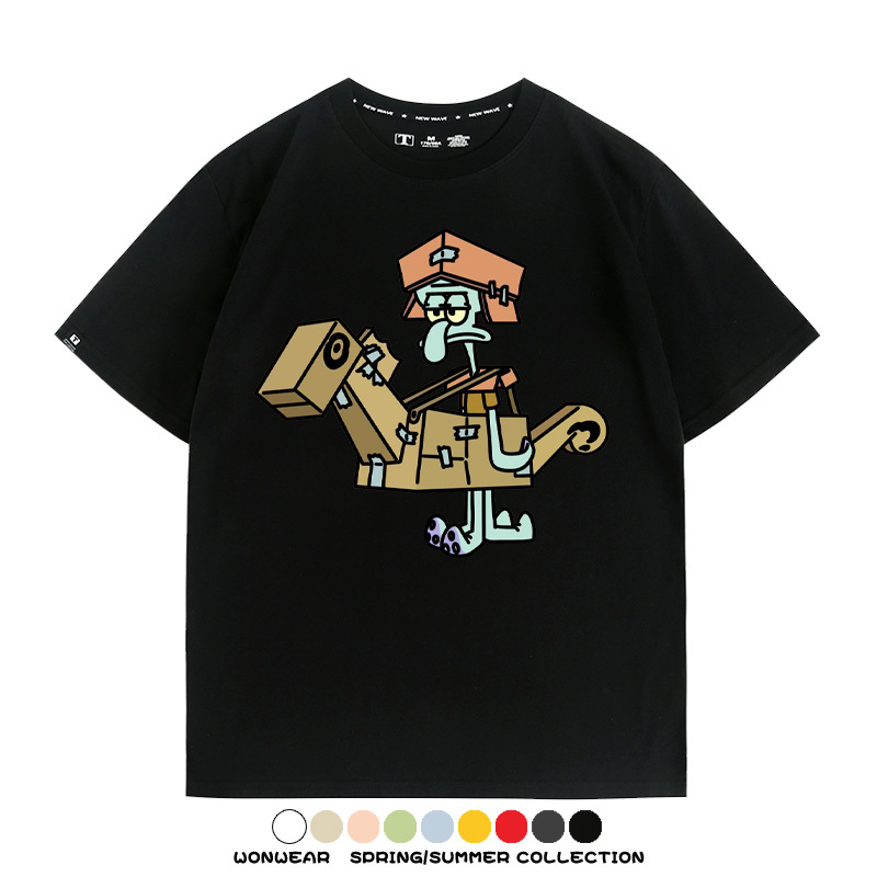 海綿寶寶惡搞動漫周邊短袖T恤