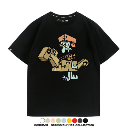 海綿寶寶惡搞動漫周邊短袖T恤