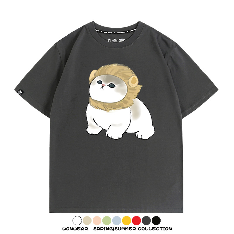 貓貓COS獅子 親子情侶裝寬鬆短袖T