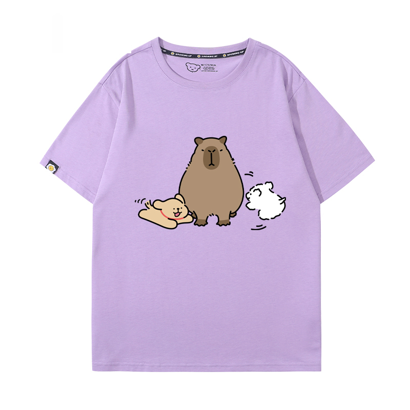 卡皮巴拉 2024親子情侶男女同款 T恤