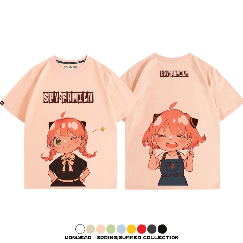 間諜家家酒SPY×FAMILY動漫阿尼亞周邊情侶短袖純棉T恤衫寬鬆百搭