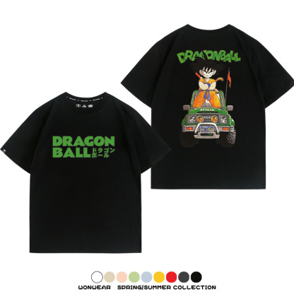 七龍珠日系動漫聯動機車鈴木悟空潮牌周邊短袖純棉寬鬆夏季男T恤