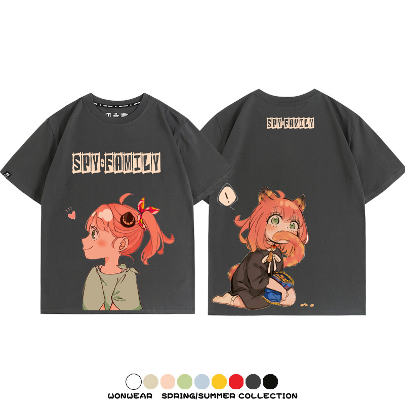 間諜家家酒SPY×FAMILY動漫阿尼亞周邊情侶短袖純棉T恤衫寬鬆百搭