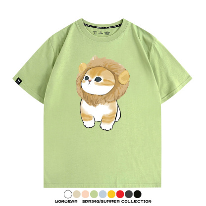 貓貓COS獅子 親子情侶裝寬鬆短袖T