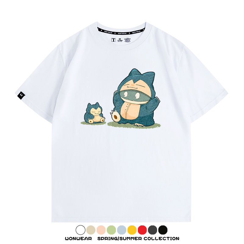 精靈寶可夢小卡比獸任天堂遊戲周邊情侶短袖T恤純棉上衣寬鬆百搭