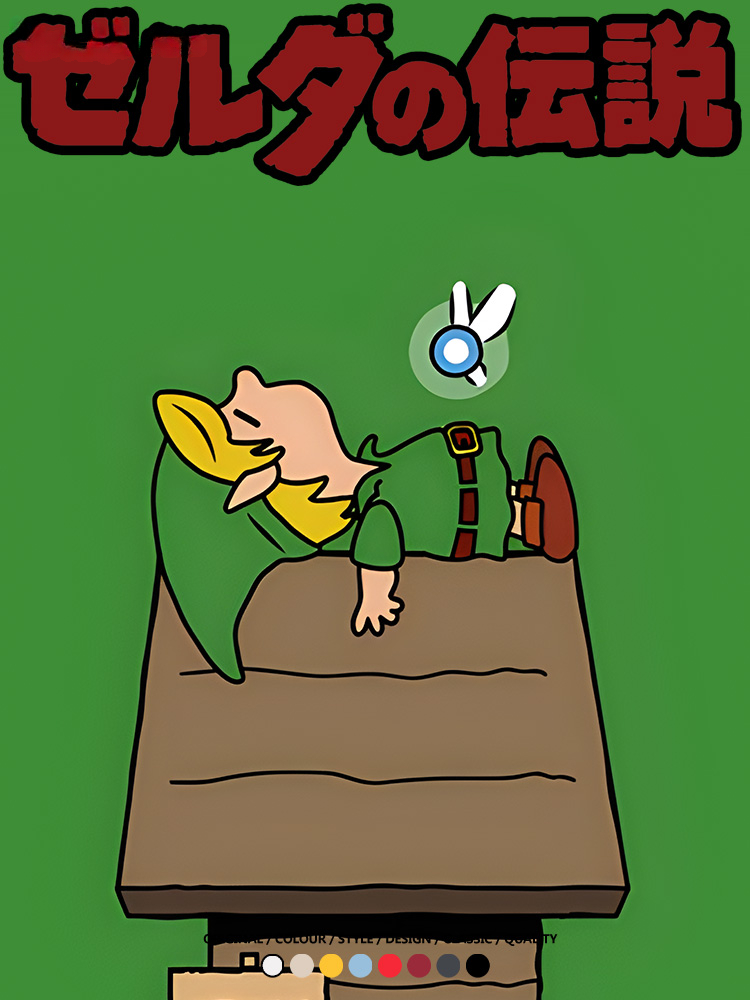 薩爾達史努比聯動 親子情侶裝寬鬆短袖T