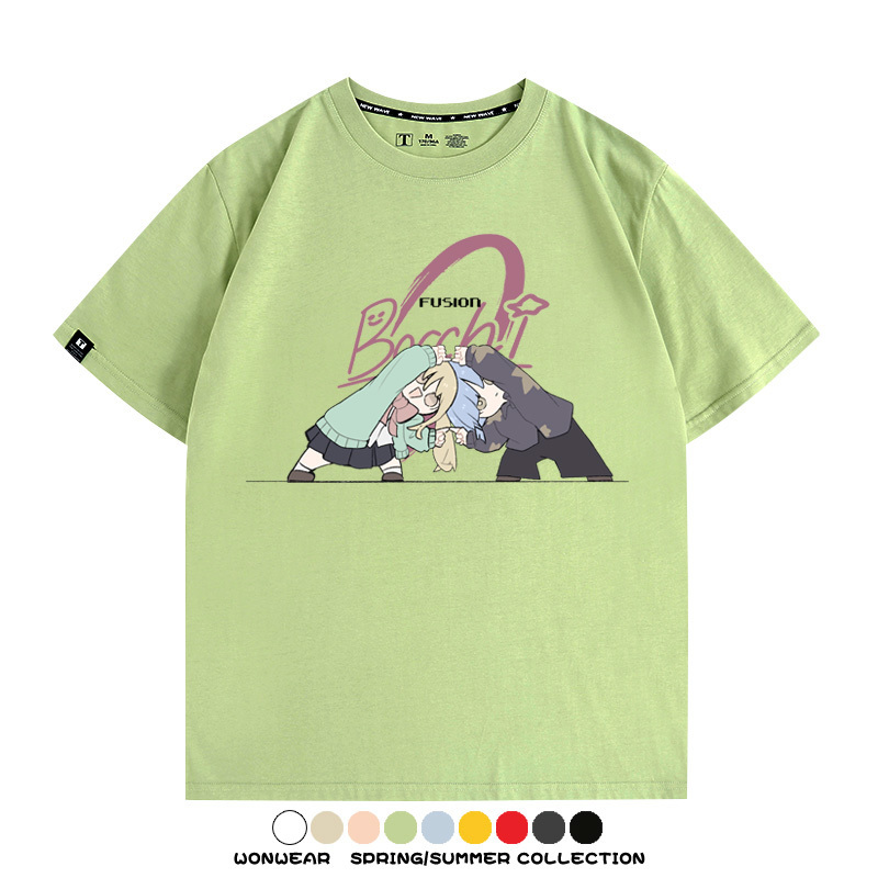 孤獨搖滾日系二次元 親子情侶裝寬鬆短袖T