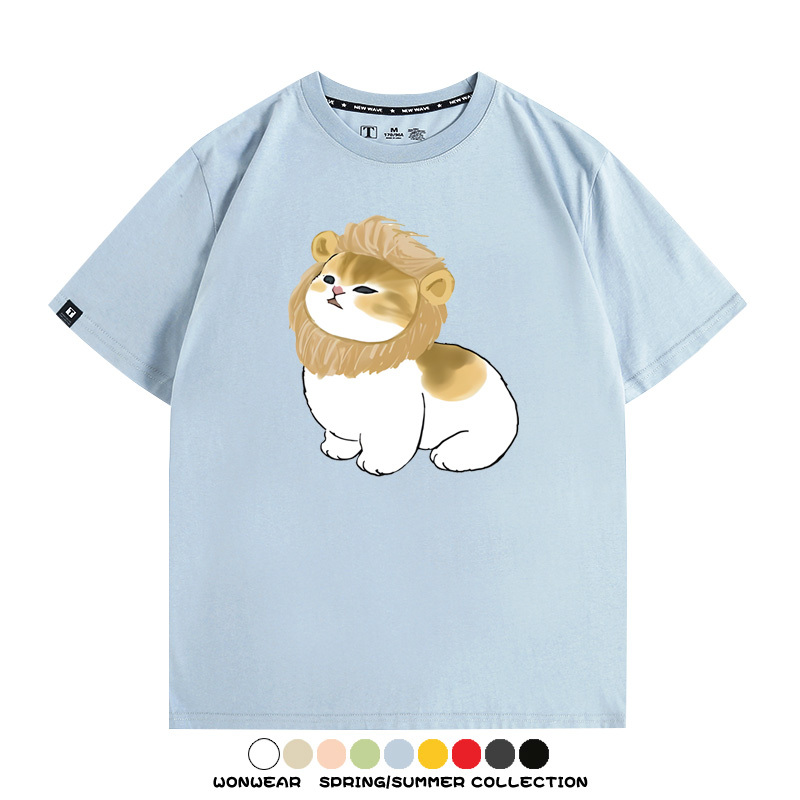 貓貓COS獅子 親子情侶裝寬鬆短袖T