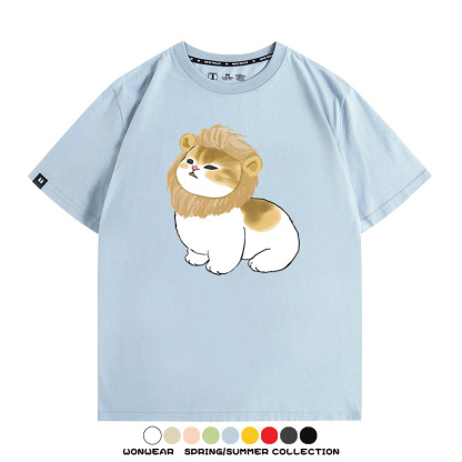 貓貓COS獅子 親子情侶裝寬鬆短袖T