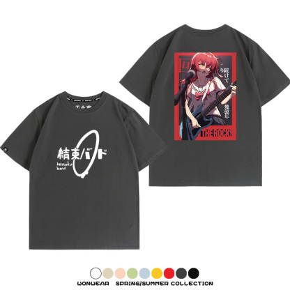 孤獨搖滾結束樂隊 親子情侶裝寬鬆短袖T