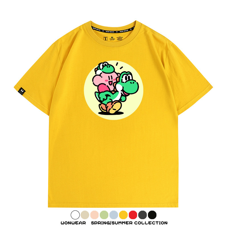 星之卡比遊戲 親子情侶裝寬鬆短袖T