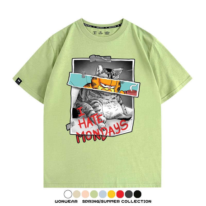 加菲貓卡通聯名 親子情侶裝寬鬆短袖T