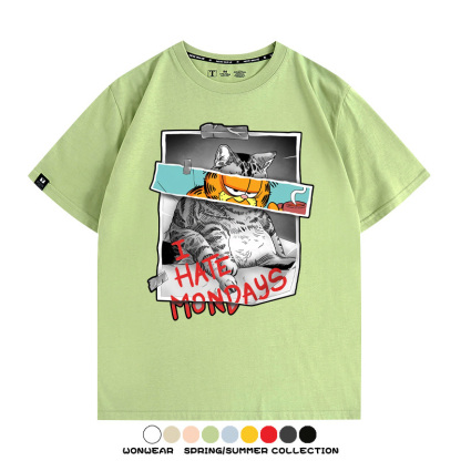 加菲貓卡通聯名 親子情侶裝寬鬆短袖T