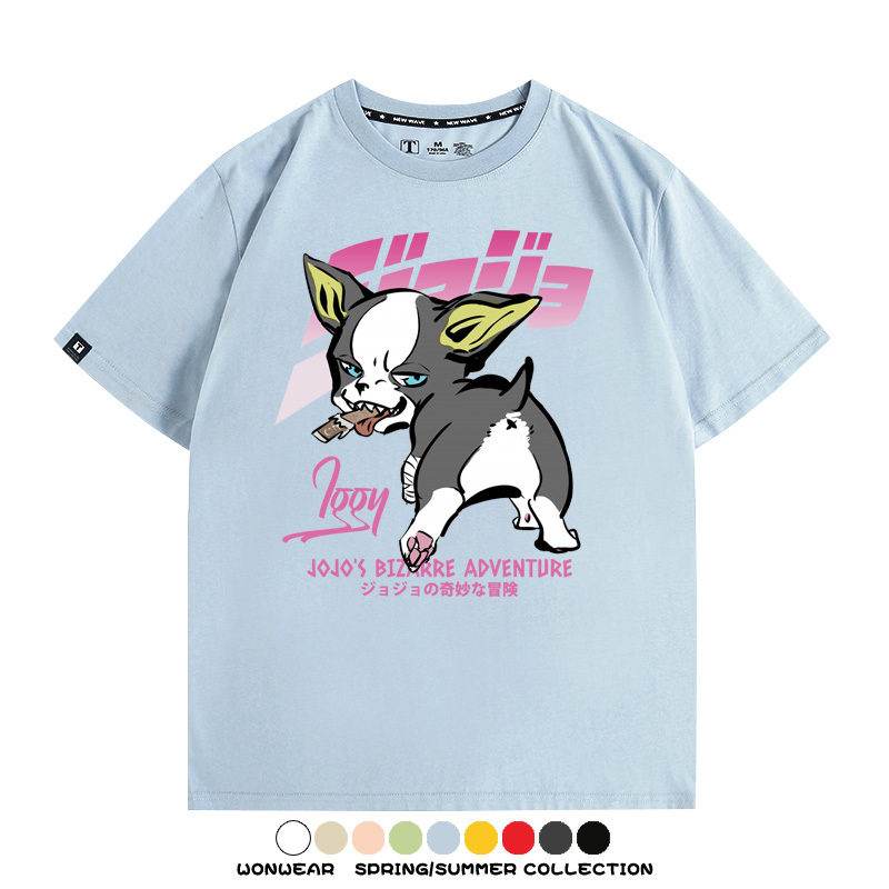 JOJO的奇妙冒險聯名伊奇愚者替身 親子情侶裝寬鬆短袖T