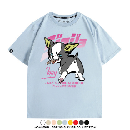 JOJO的奇妙冒險聯名伊奇愚者替身 親子情侶裝寬鬆短袖T
