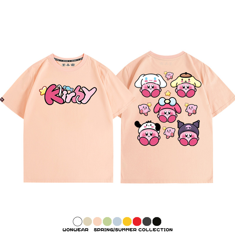 三麗鷗星之卡比聯名 親子情侶裝寬鬆短袖T