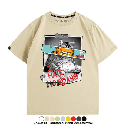 加菲貓卡通聯名 親子情侶裝寬鬆短袖T