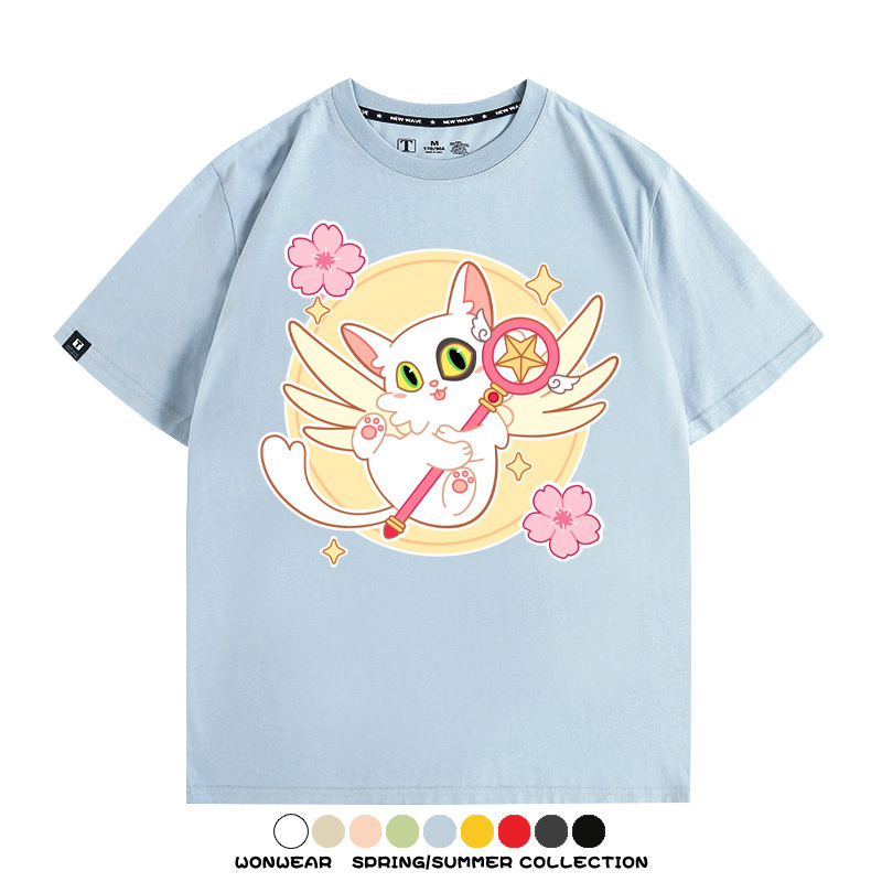 鈴芽之旅大臣貓聯名百變小櫻 親子情侶裝寬鬆短袖T