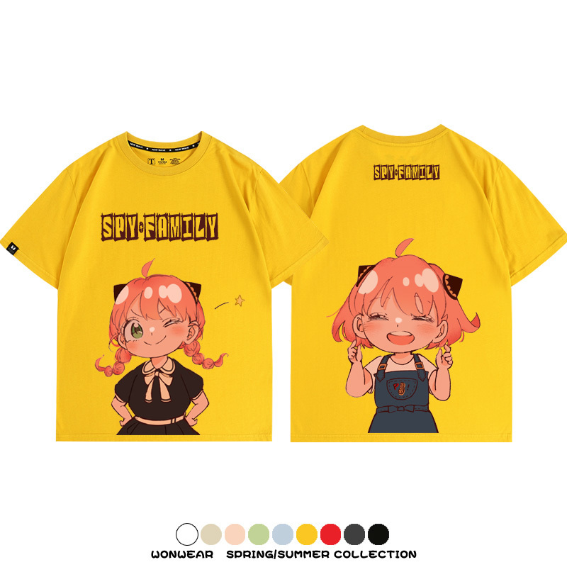 間諜家家酒SPY×FAMILY動漫阿尼亞周邊情侶短袖純棉T恤衫寬鬆百搭