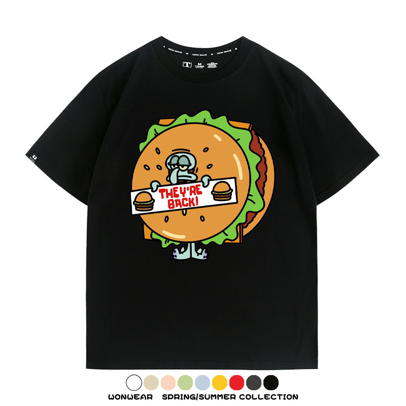 海綿寶寶惡搞動漫周邊短袖T恤