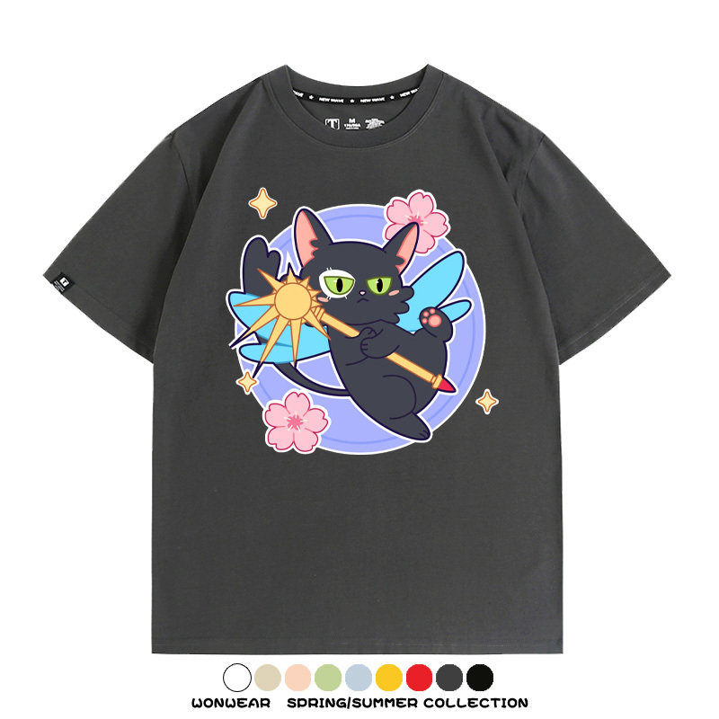 鈴芽之旅大臣貓聯名百變小櫻 親子情侶裝寬鬆短袖T