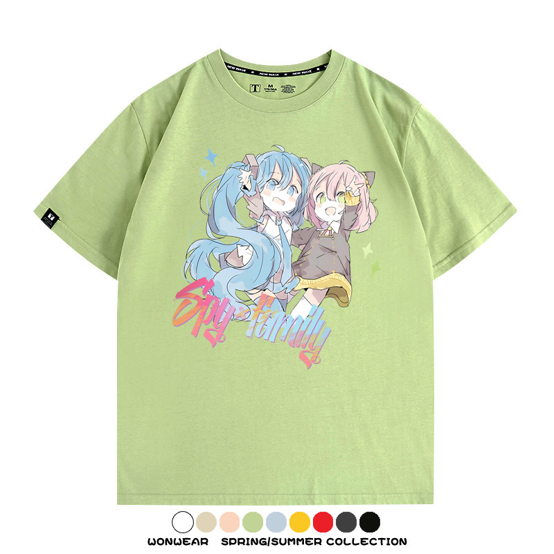 間諜家家酒聯動初音未來 親子情侶裝寬鬆短袖T