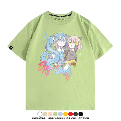 間諜家家酒聯動初音未來 親子情侶裝寬鬆短袖T