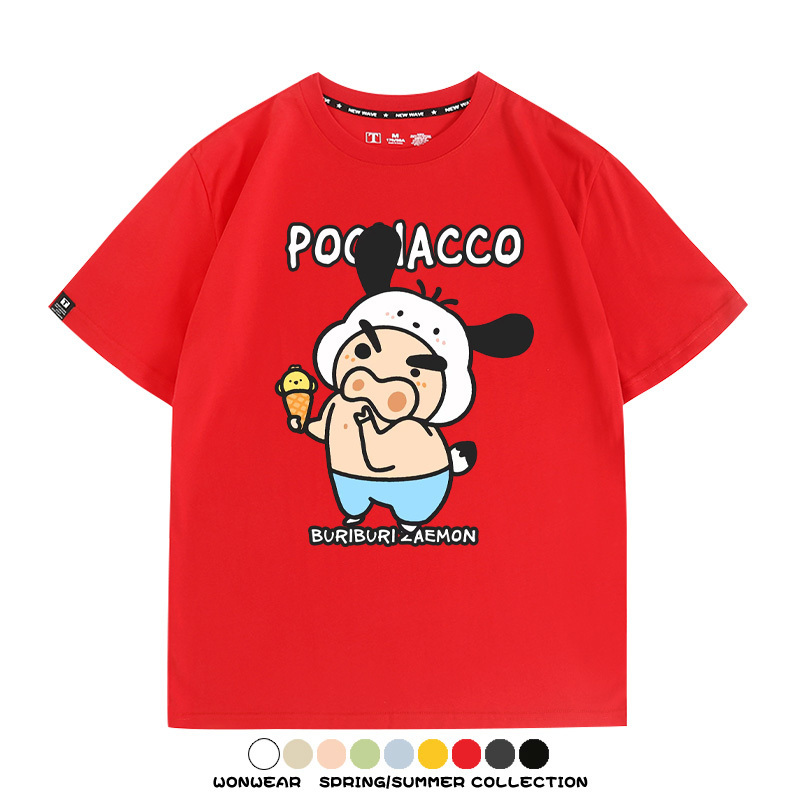 三麗鷗x蠟筆小新肥嘟嘟左衛門 親子情侶寬鬆短袖T