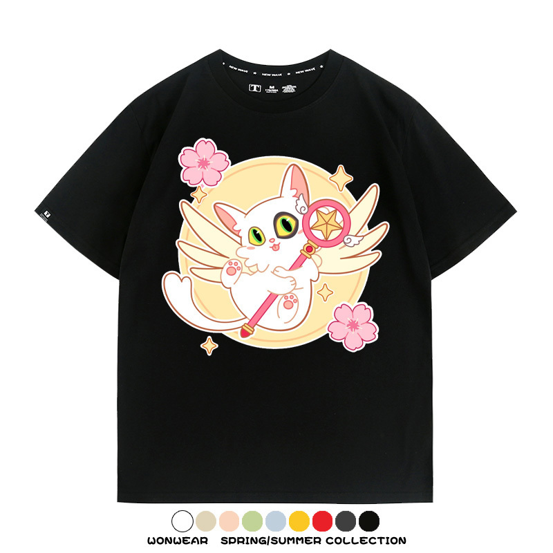 鈴芽之旅大臣貓聯名百變小櫻 親子情侶裝寬鬆短袖T