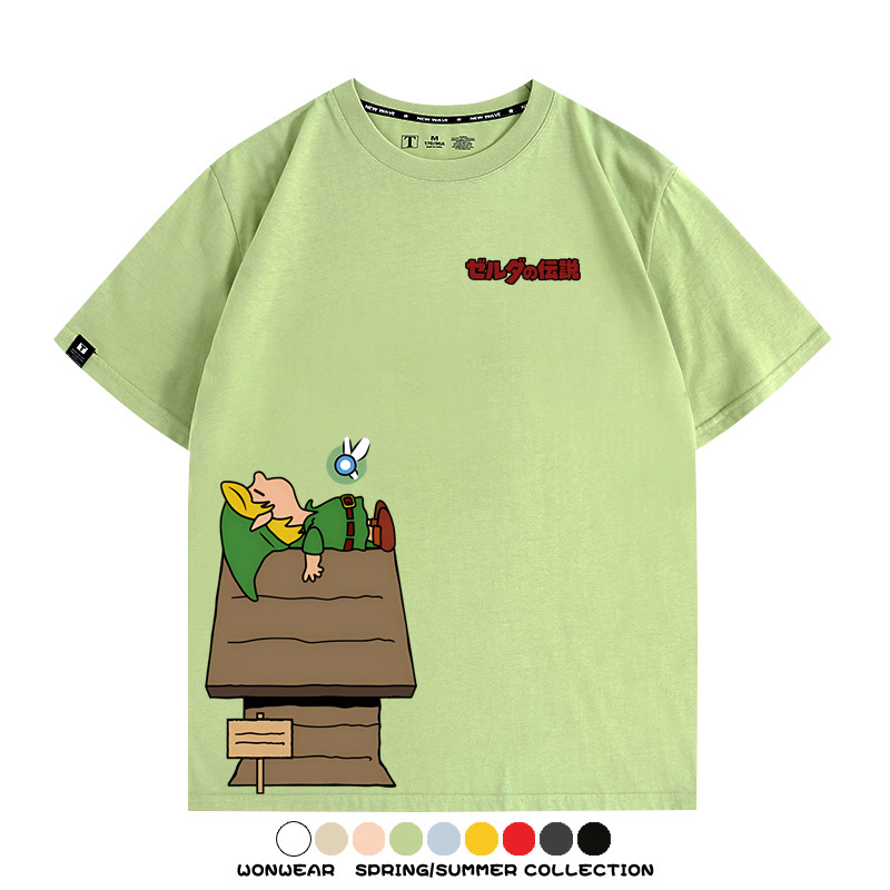 薩爾達史努比聯動 親子情侶裝寬鬆短袖T