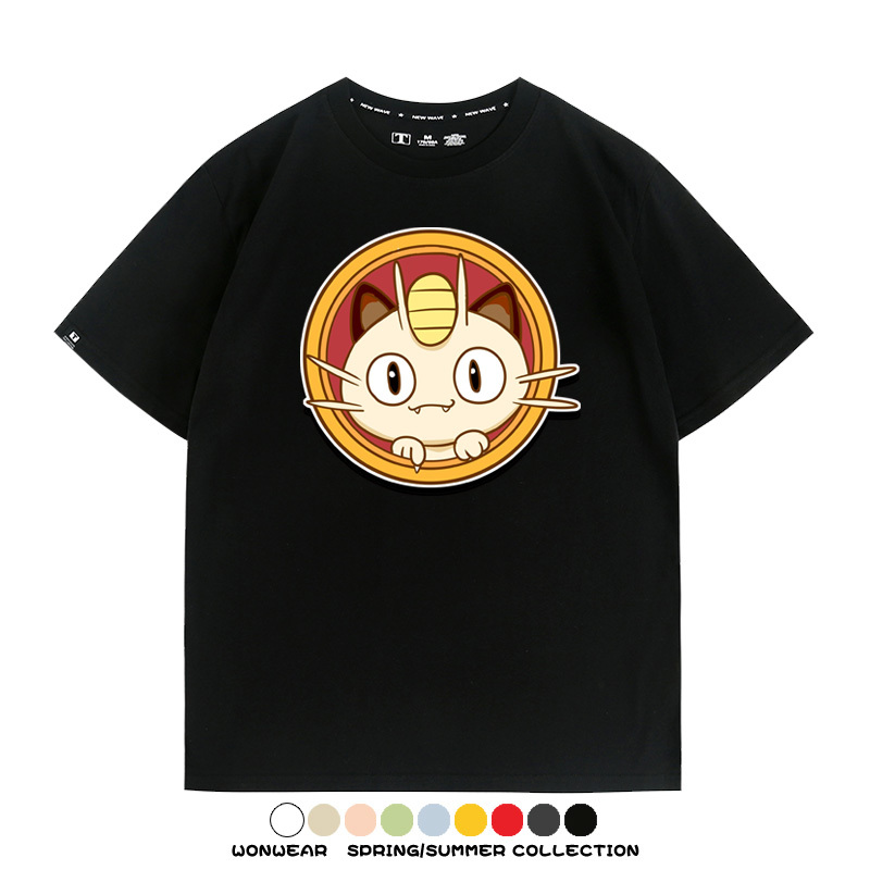 寶可夢卡通可愛頭像合集 親子情侶寬鬆短袖T