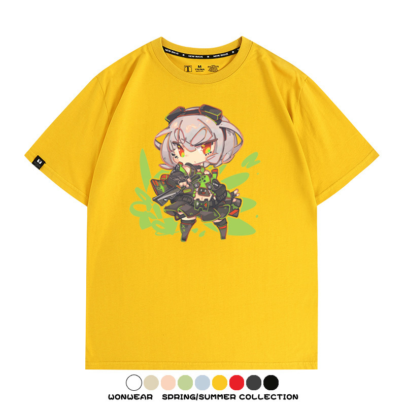絕區零遊戲安比妮可可琳卡通Q版同款短袖夏季純棉T恤衫二次元COS